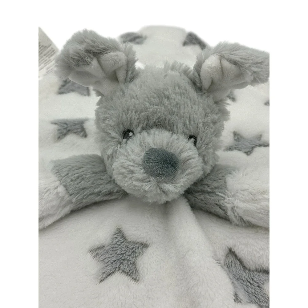 Blankets and Beyond Baby‎ Lovey Gray Puppy Stars Security Blanket 14 by 14
